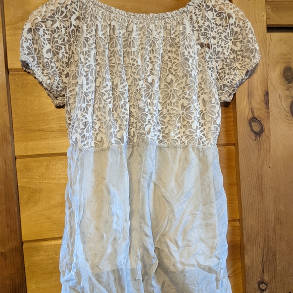 Champagne babydoll top, size medium - Picture 3 of 3